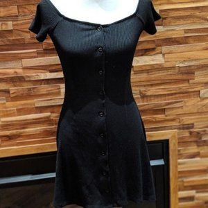 BNWT - Urban Outfitters skater dress in black knit in size Small